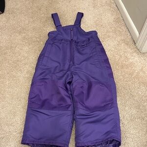 Kids Purple Snow Bib Overalls